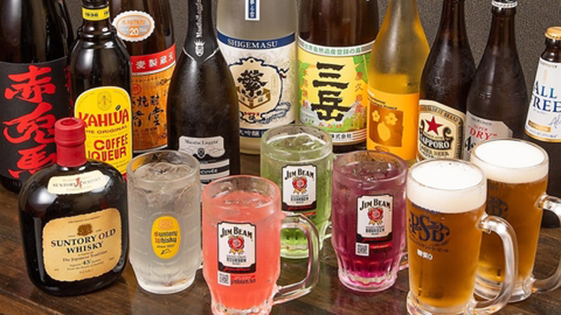 コスパのいい飲み放題と、選べるお通し